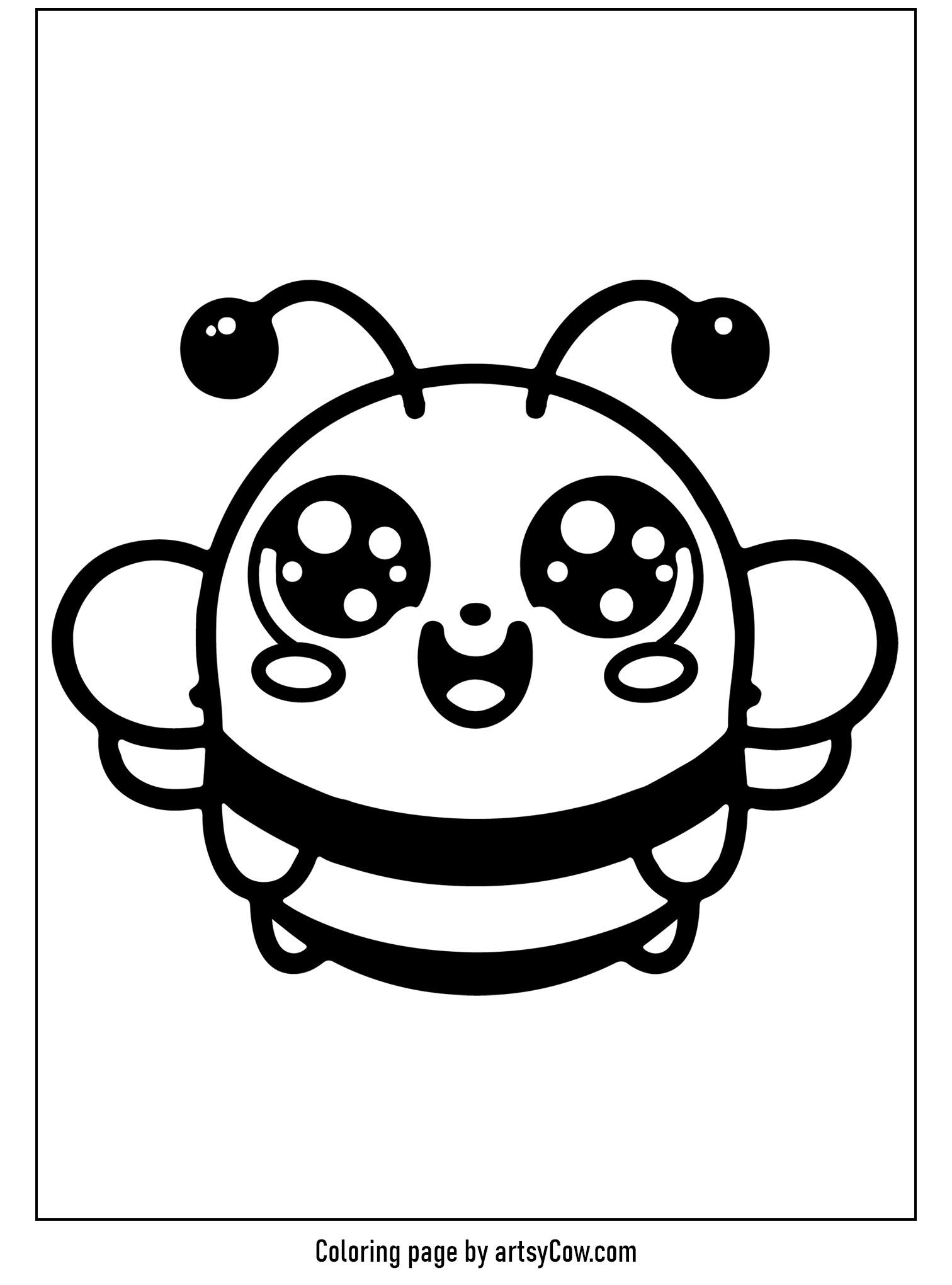 Bumblebee with a Cheerful Smile